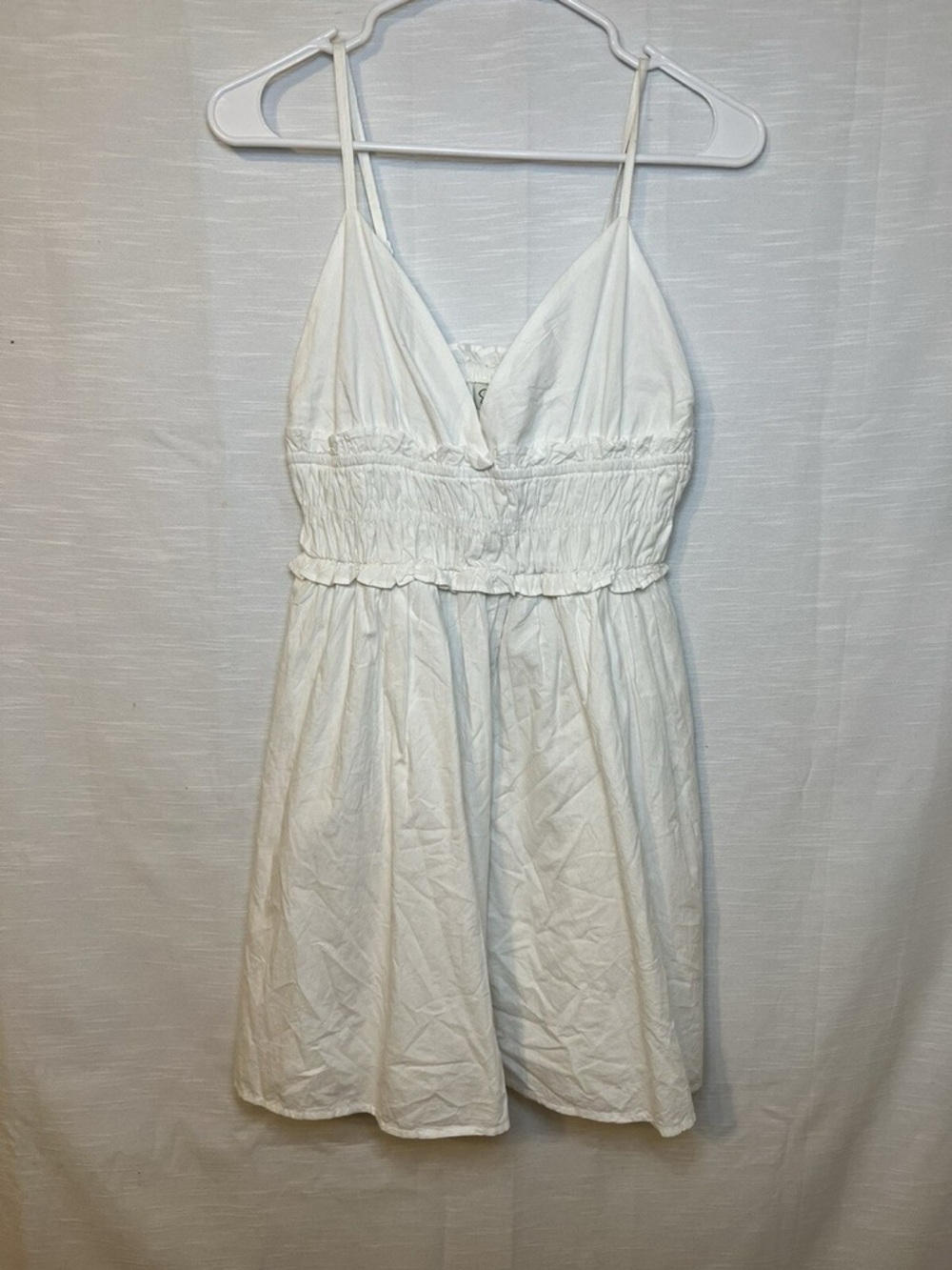 Jessica Simpson White Mini Dress with Spaghetti Straps
